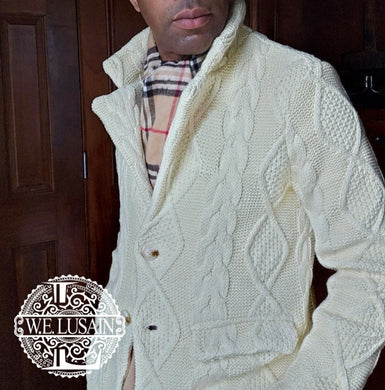 Cable Knit Blazer Mens