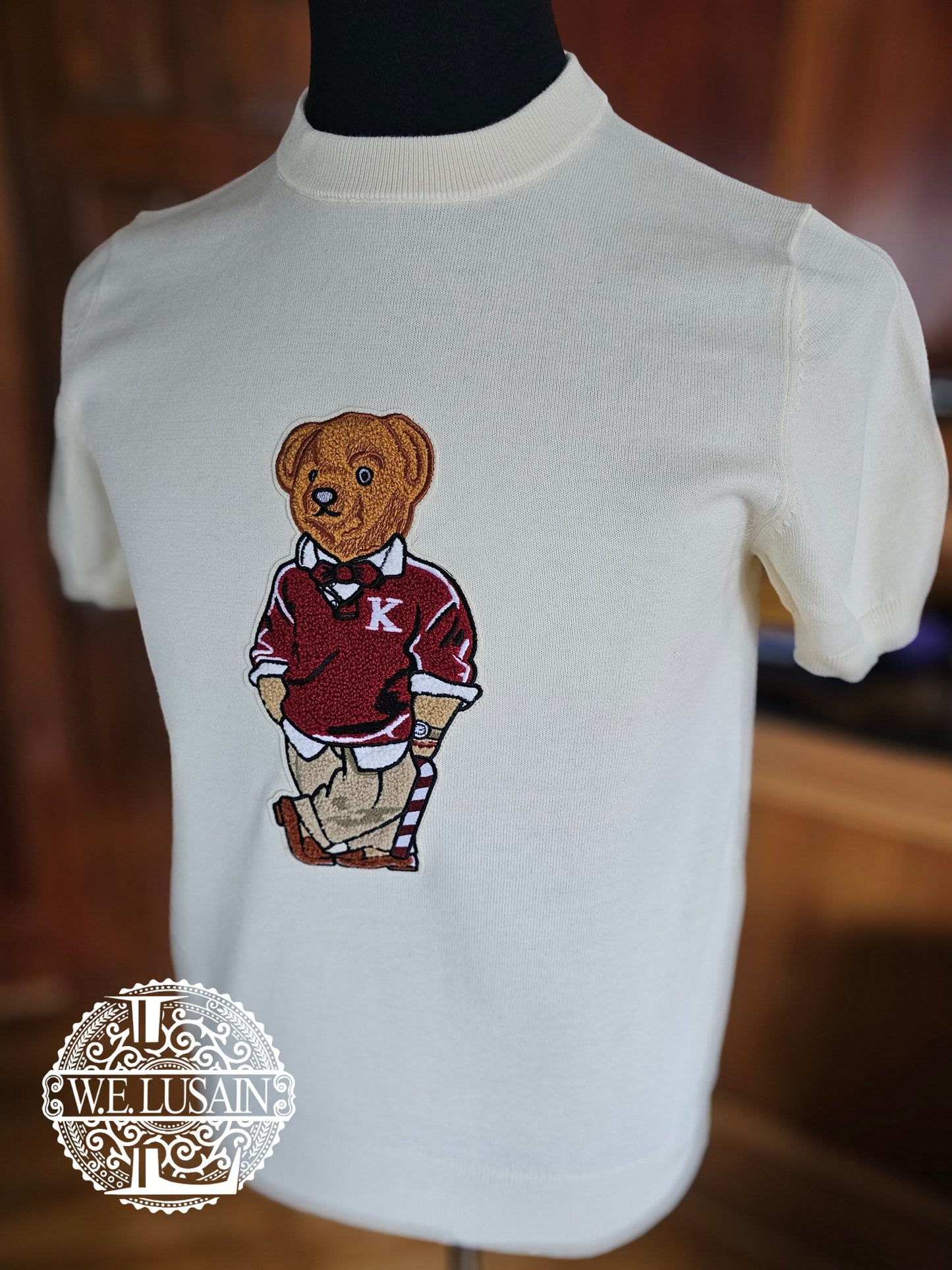 Cream Knit Tee (15 Design Options)