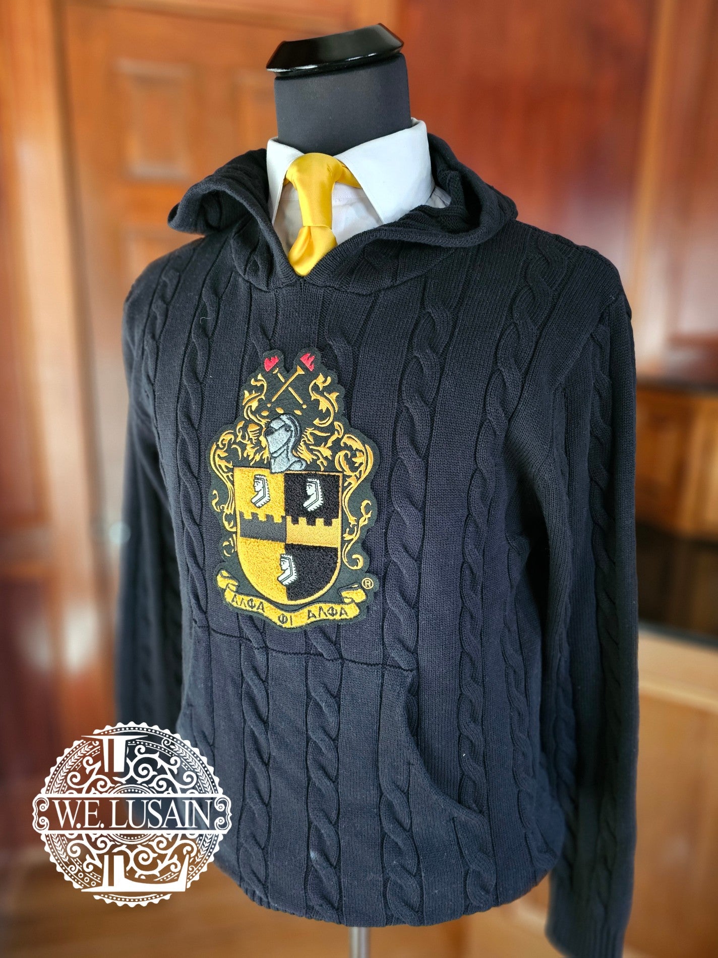 Black Cable Hoodie 1 – W.E. Lusain