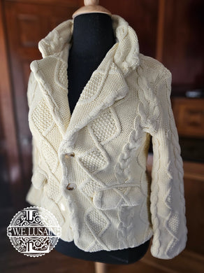 Cable Knit Blazer Womens