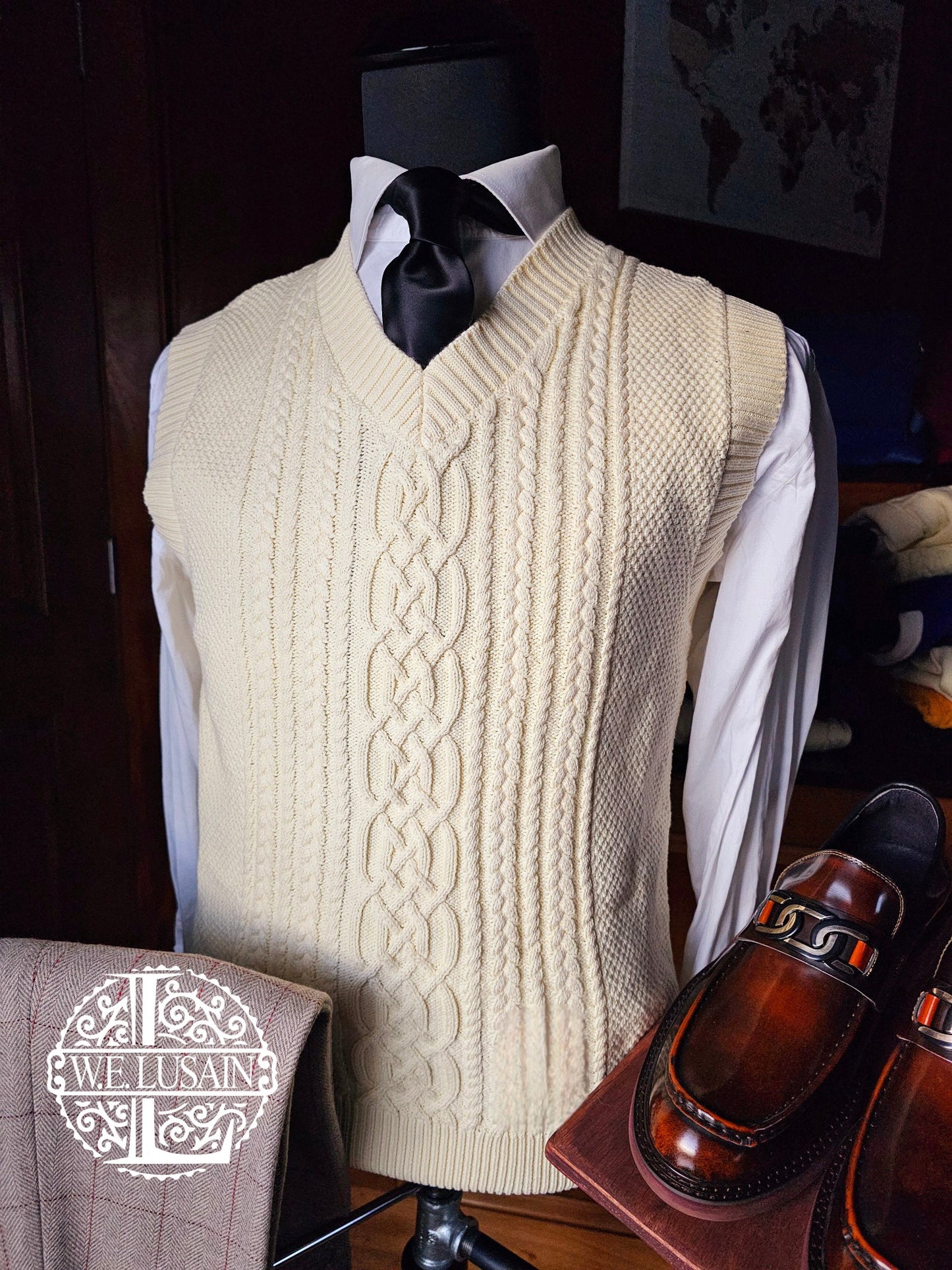 Unisex Cable Knit Vest (6 Colors)