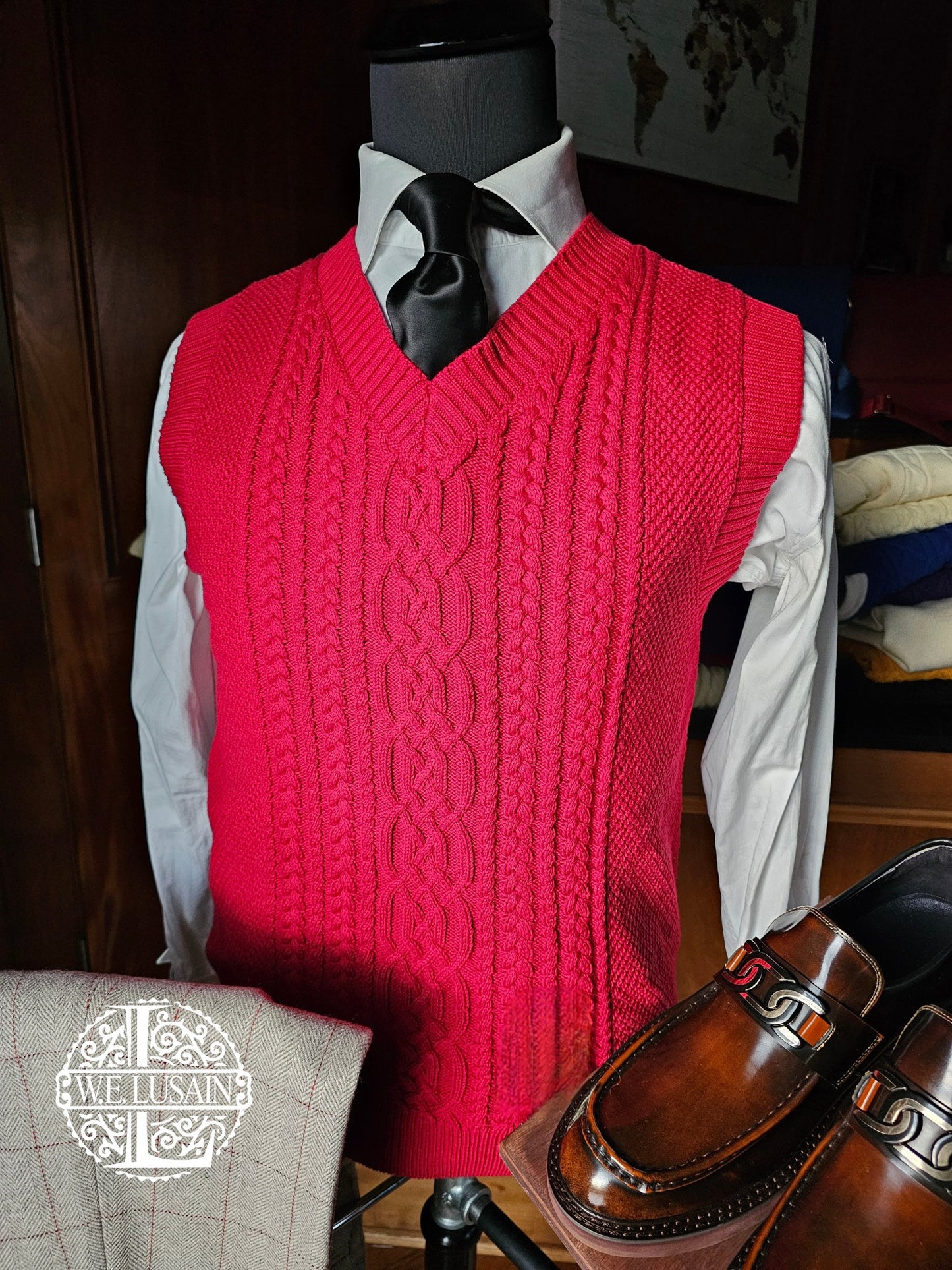 Unisex Cable Knit Vest (6 Colors)