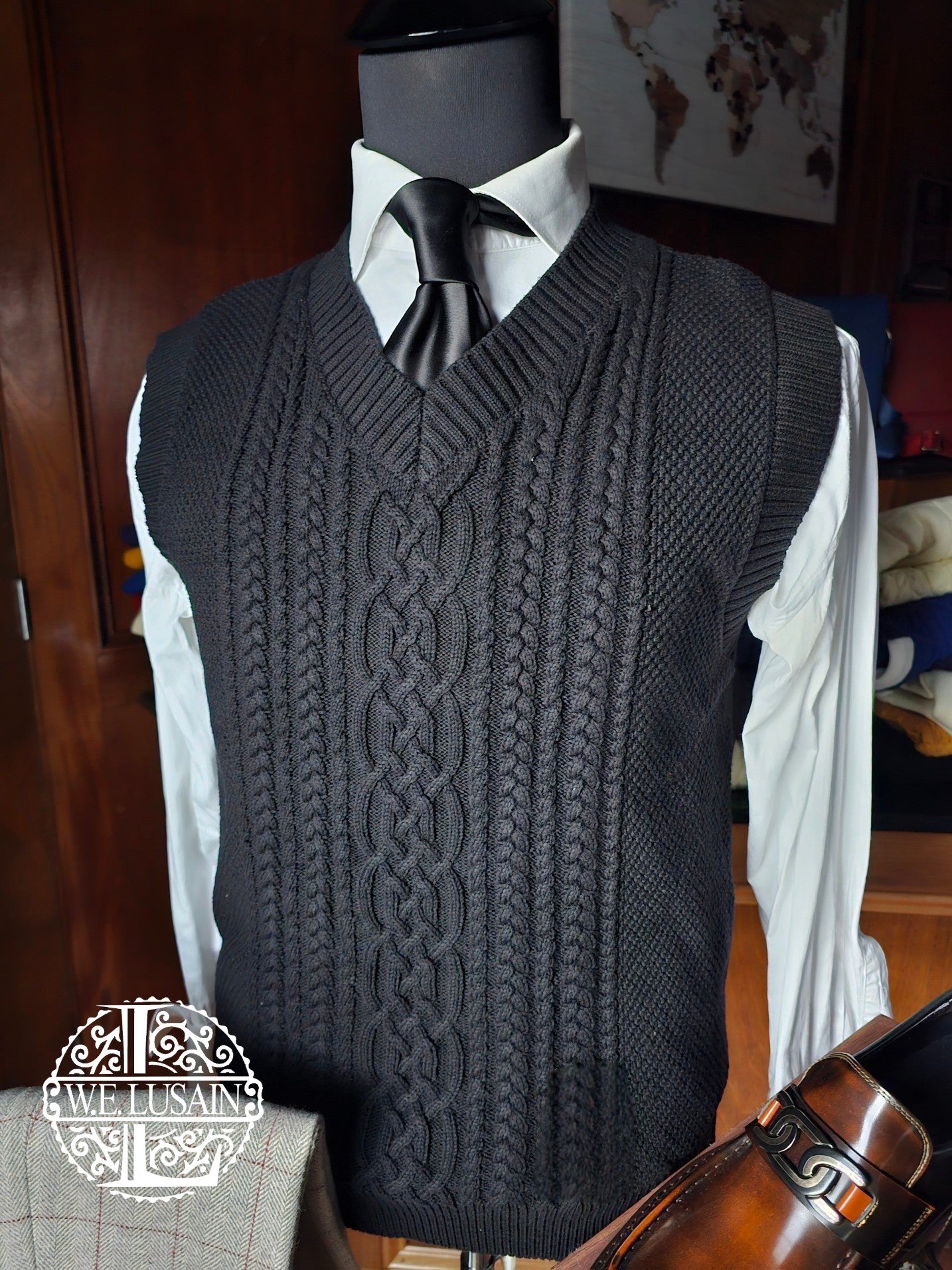 Unisex Cable Knit Vest (6 Colors)