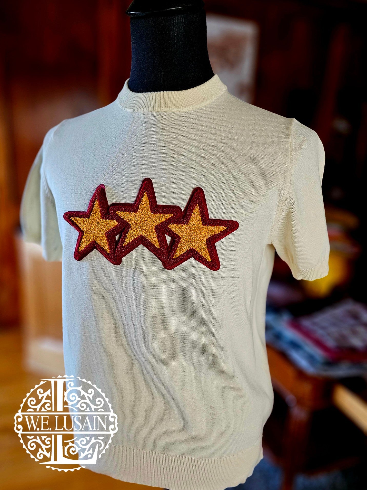 Cream Knit Tee (15 Design Options)