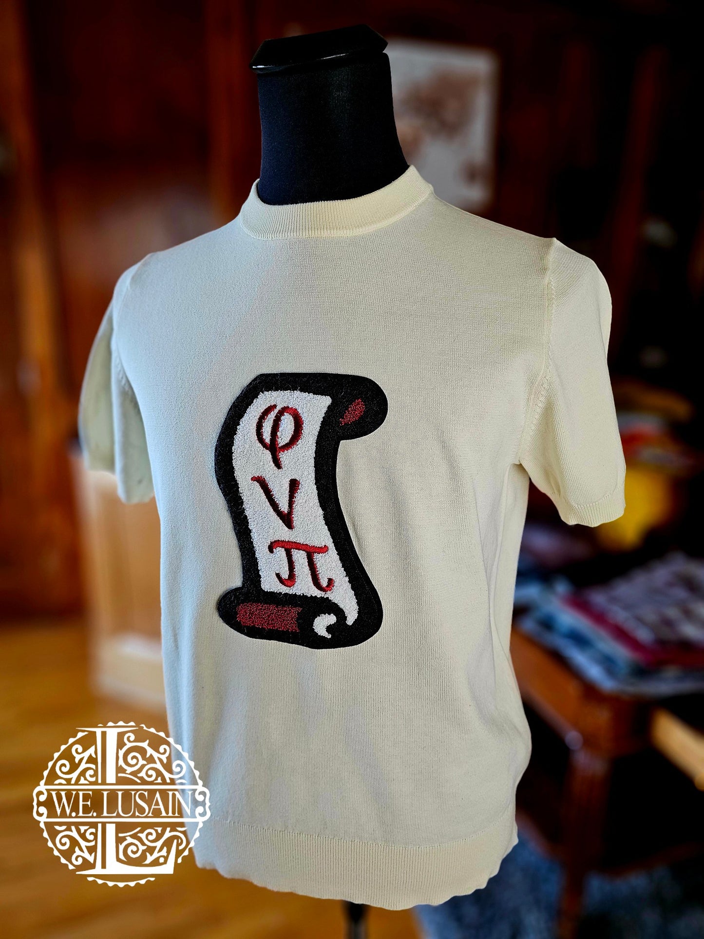 Cream Knit Tee (15 Design Options)