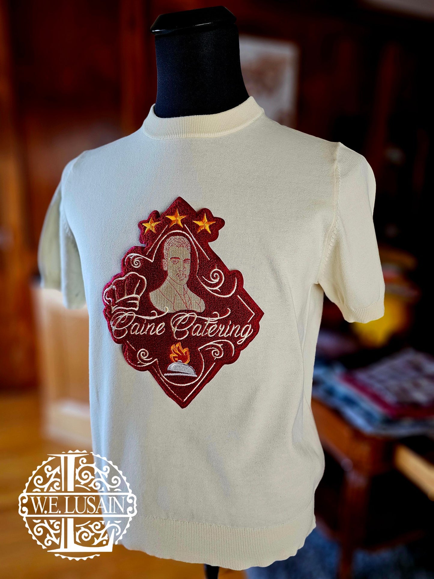 Cream Knit Tee (15 Design Options)