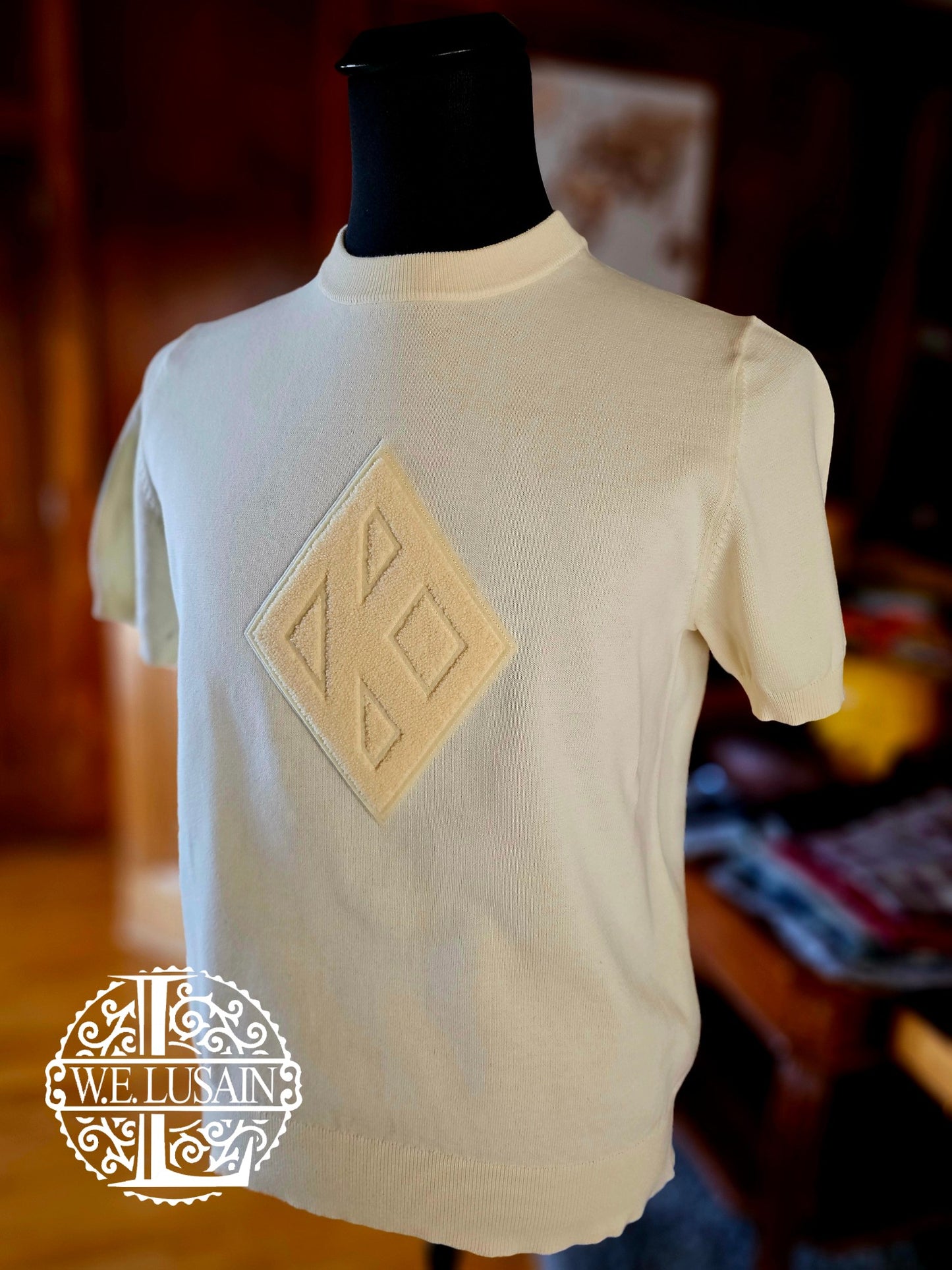 Cream Knit Tee (15 Design Options)