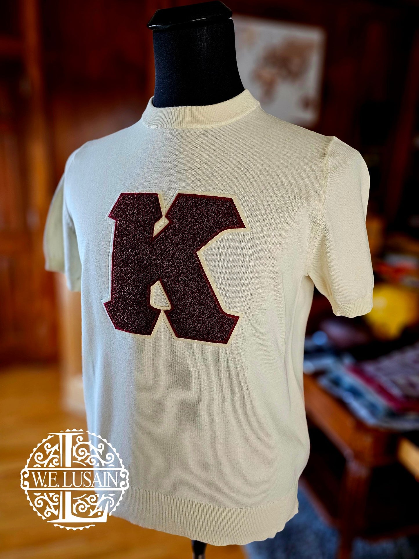 Cream Knit Tee (15 Design Options)