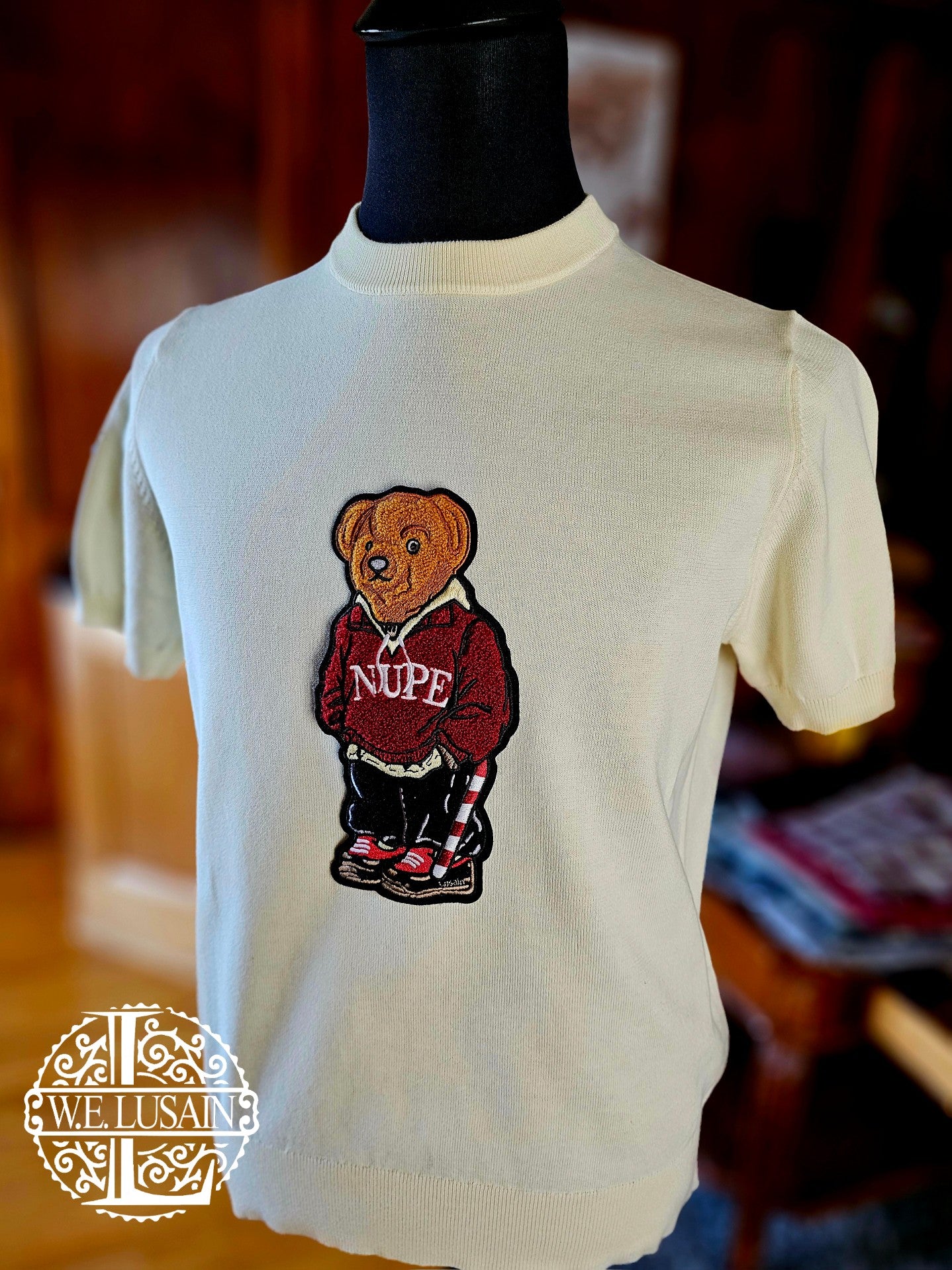 Cream Knit Tee (15 Design Options)