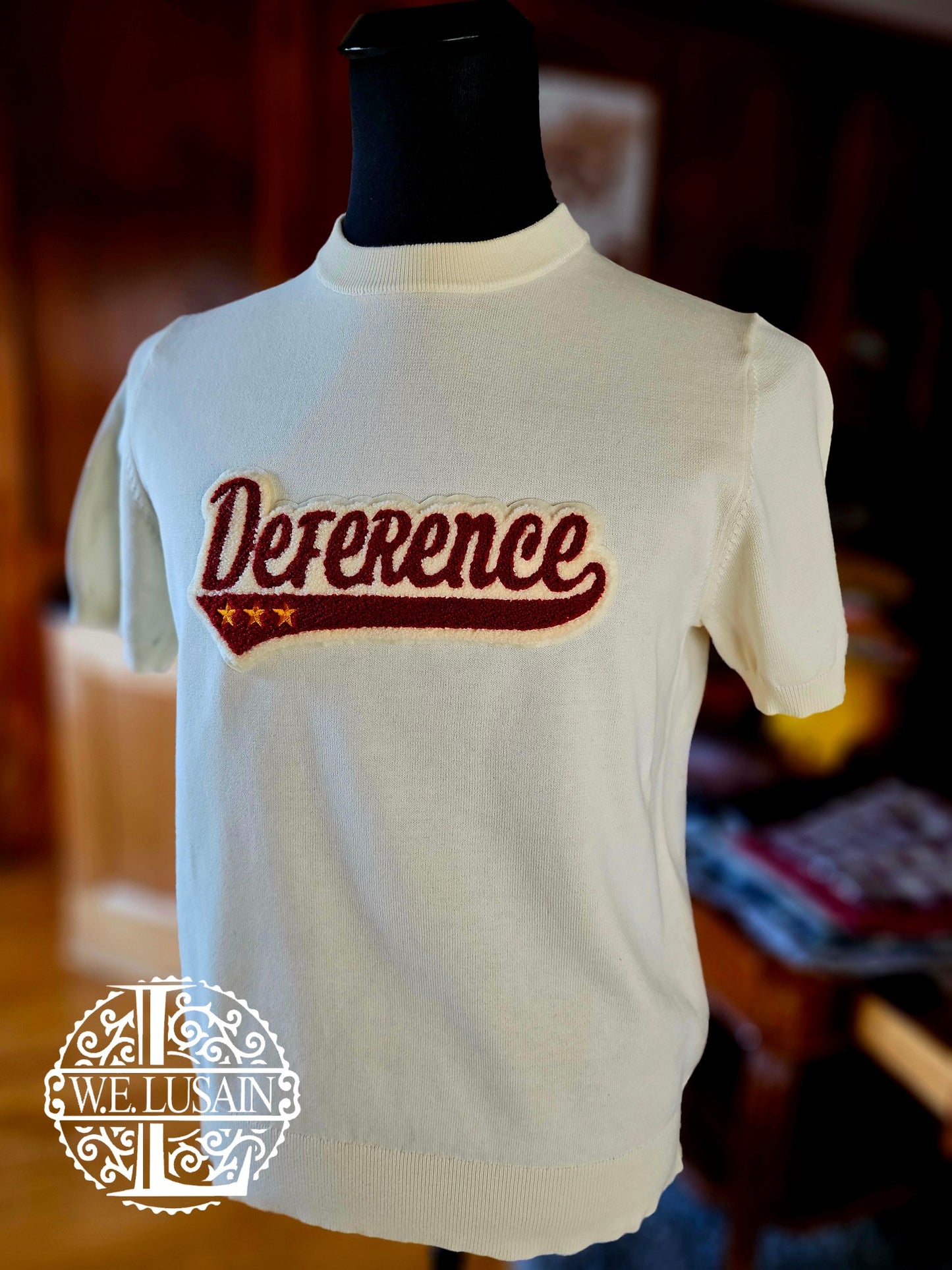 Cream Knit Tee (15 Design Options)