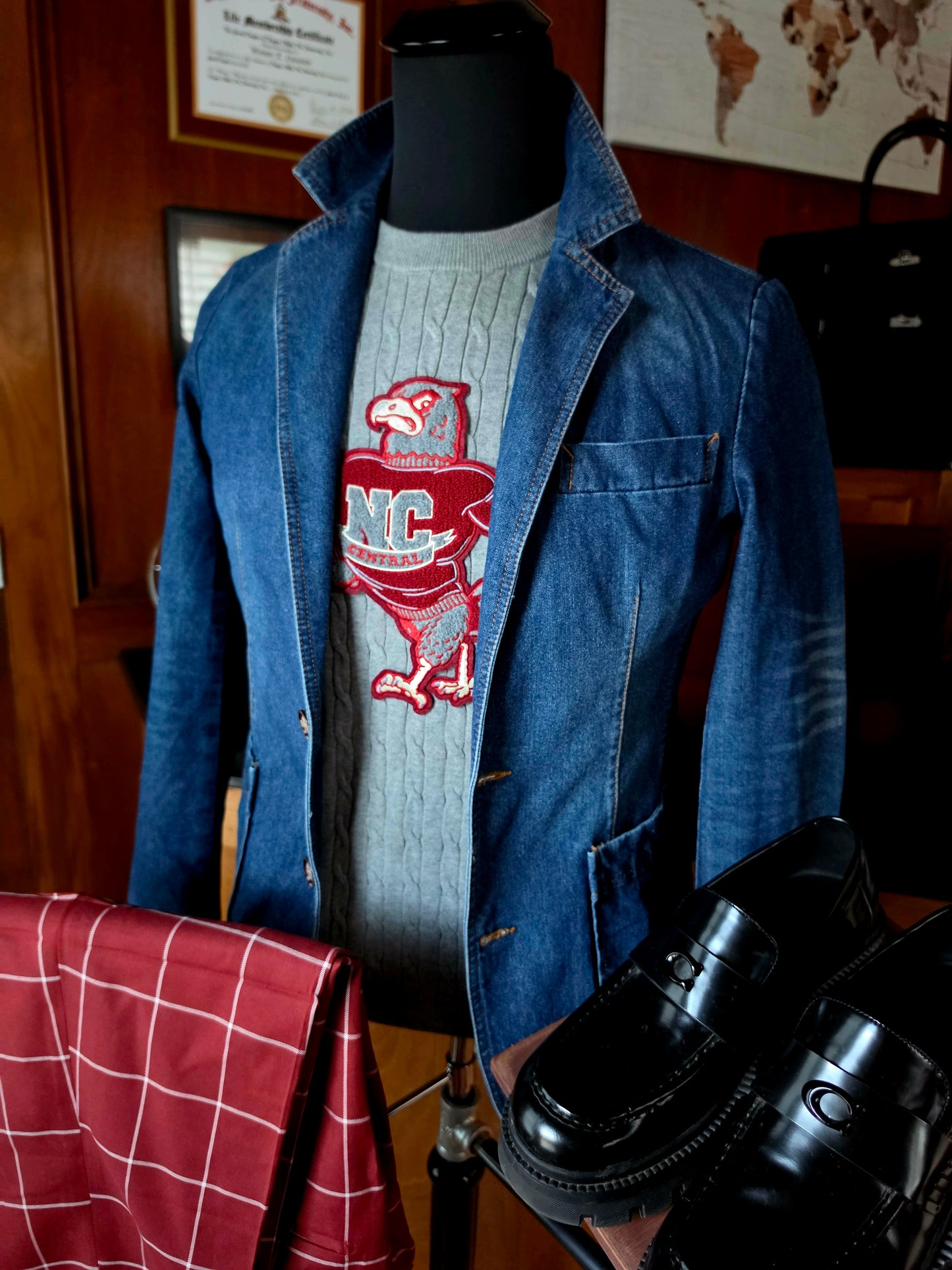 NCCU Gray Cable Crew S/S