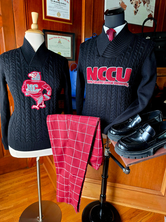 NCCU Black Vneck (2 Styles)
