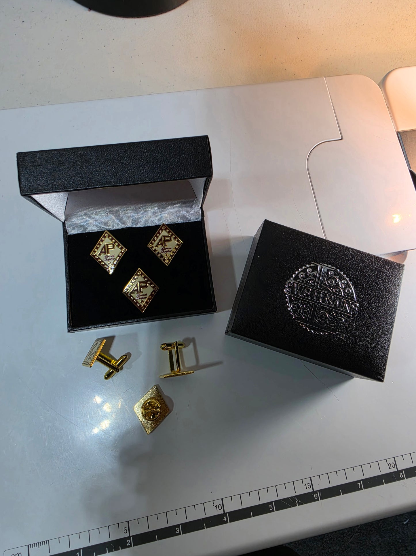 AP Cufflink and Lapel Pin Set