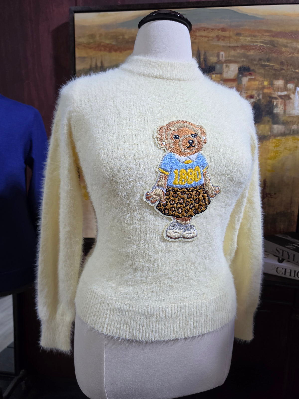 Southern Preppy Bear Fuzzy Crew