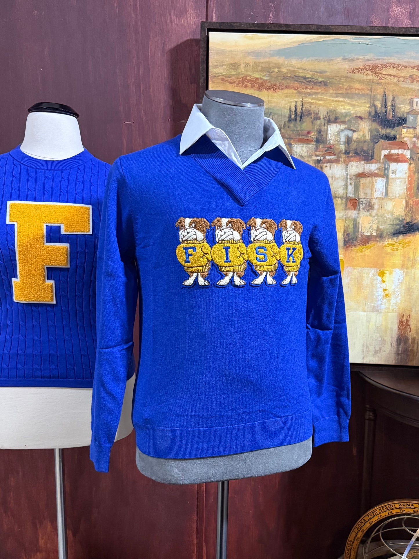 FISK Blue Vneck (Unisex) - 2 VARIATIONS