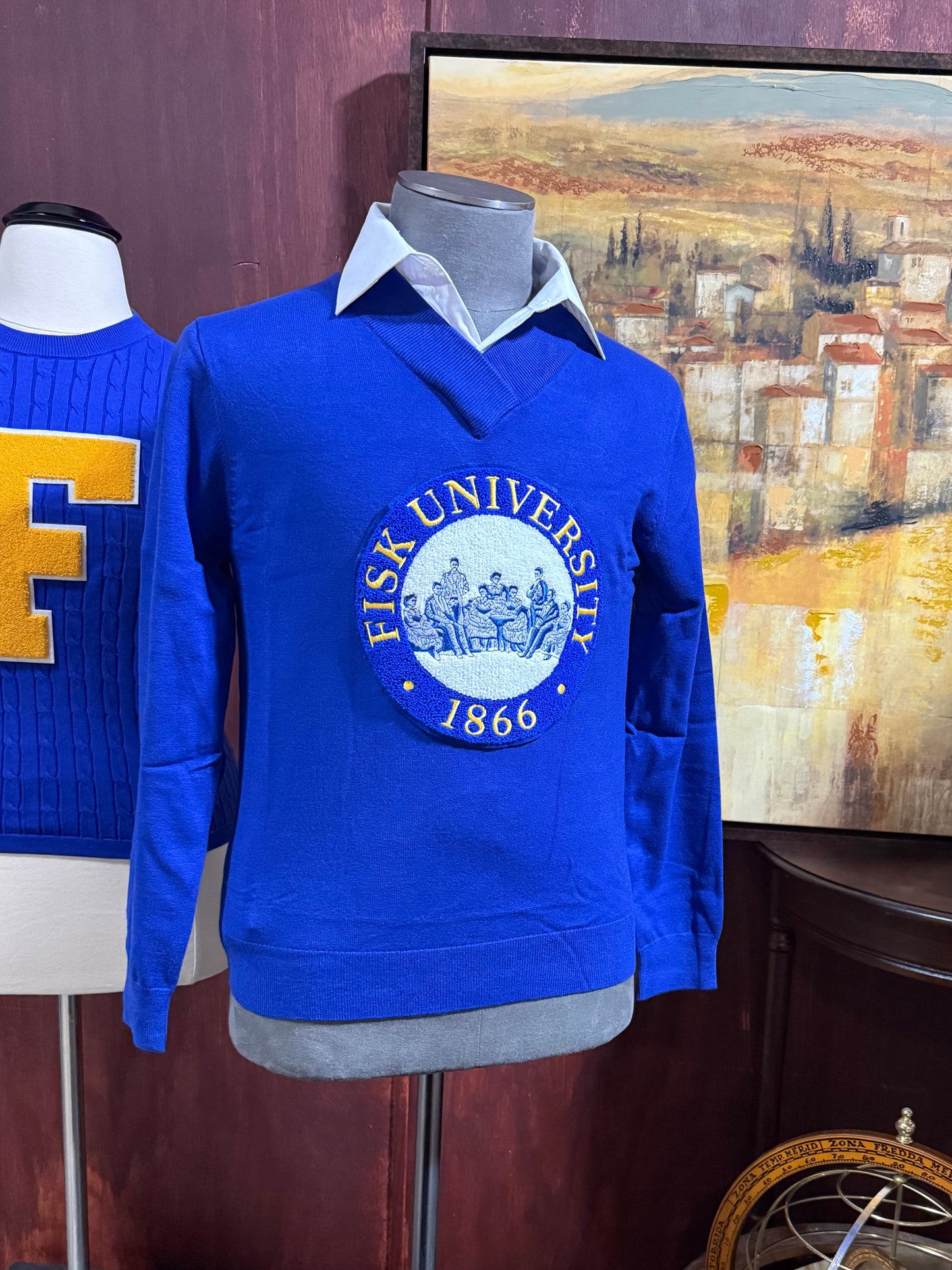 FISK Blue Vneck (Unisex) - 2 VARIATIONS