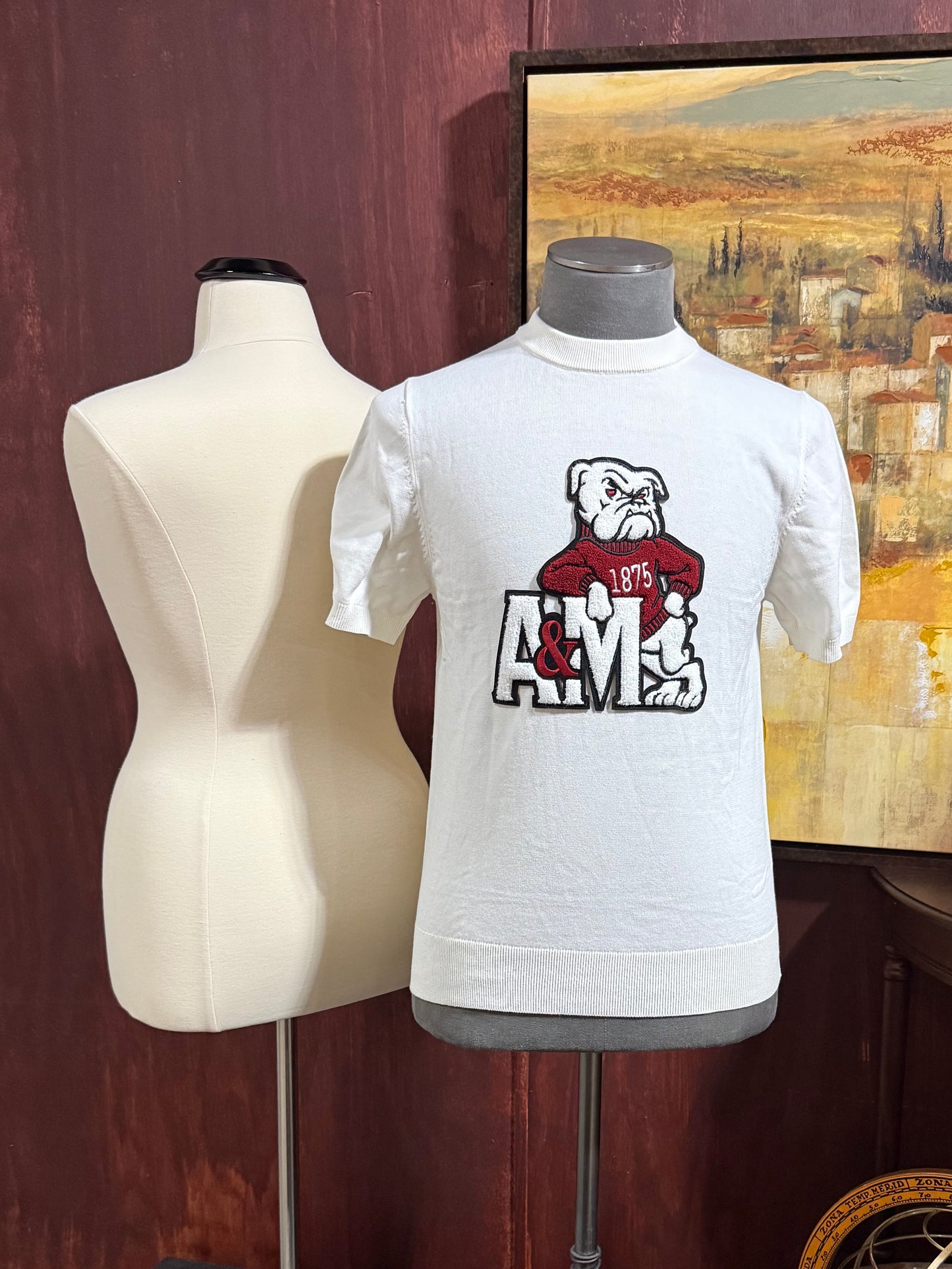A&M White Knit Tee