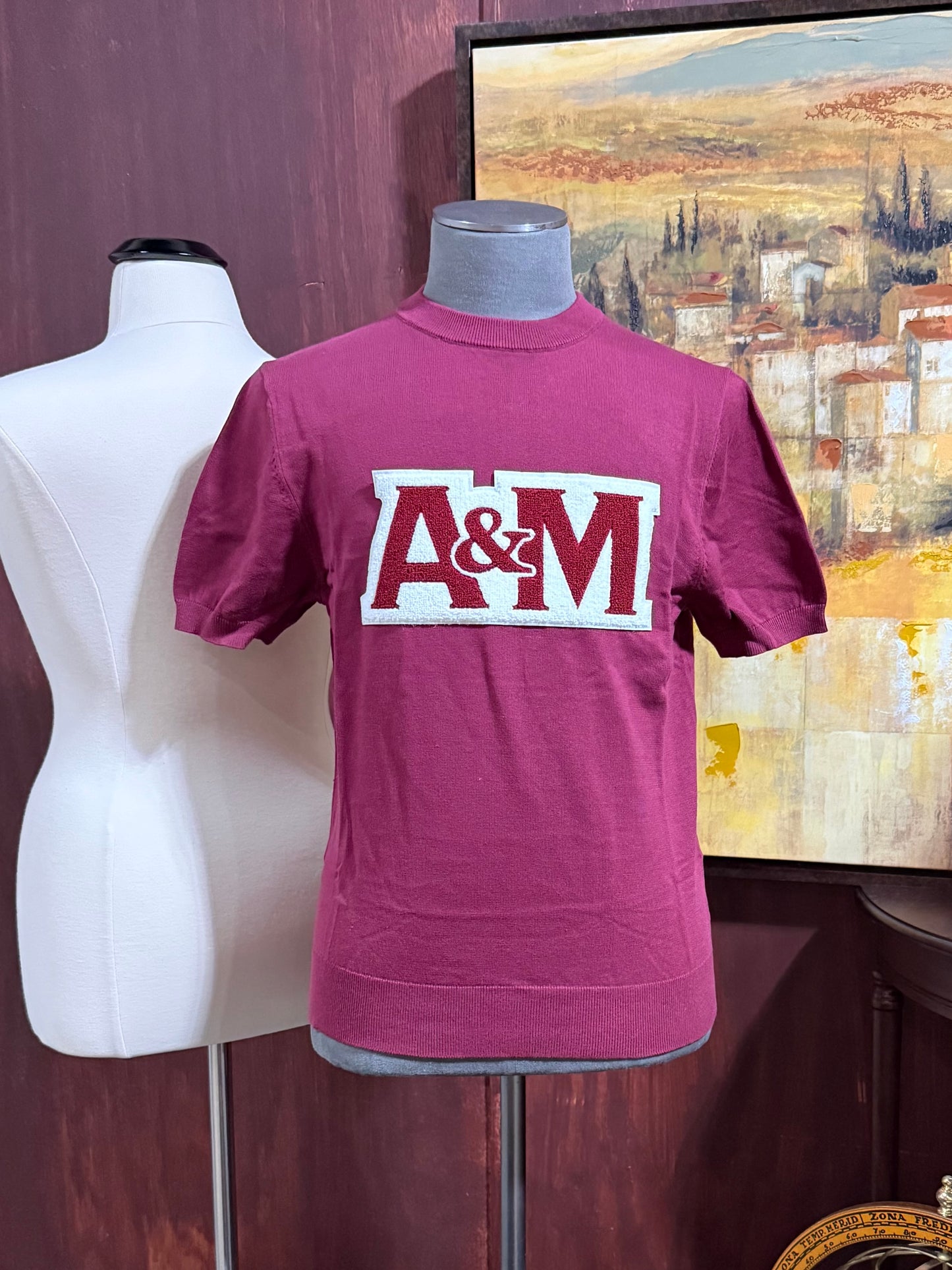 A&M Crimson Knit Tee