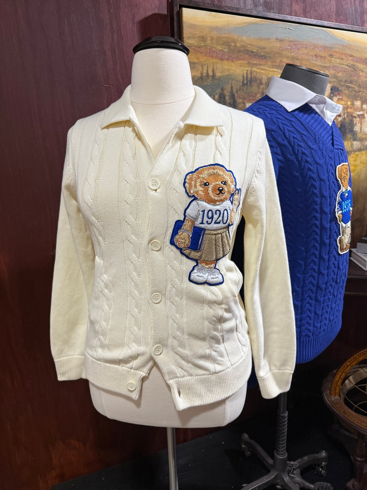 Finer Bear Cream Cardigan