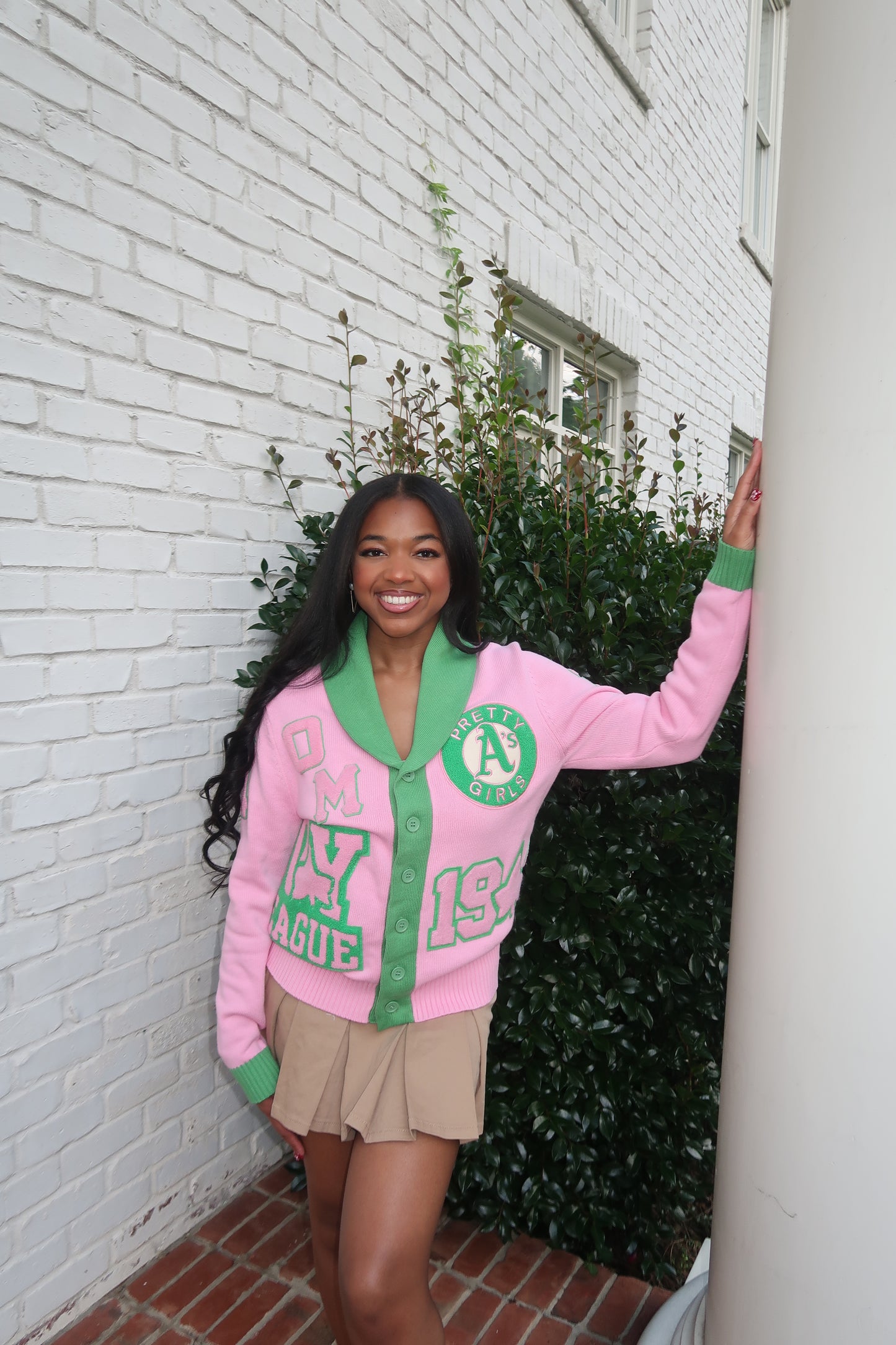 Pink Patchwork Cardigan (available May, June, & July only)