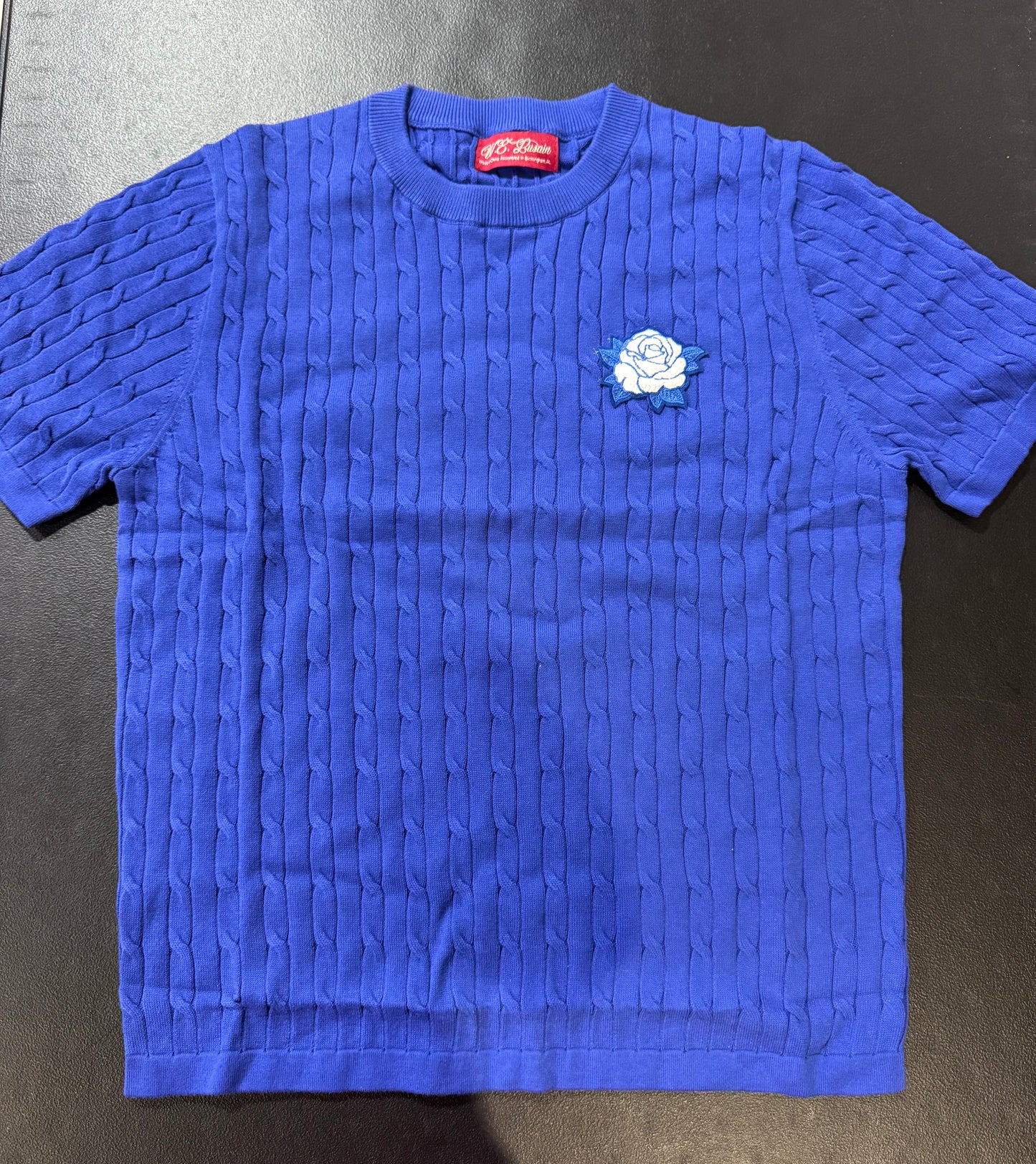 Zeta White Rose Blue Crewneck