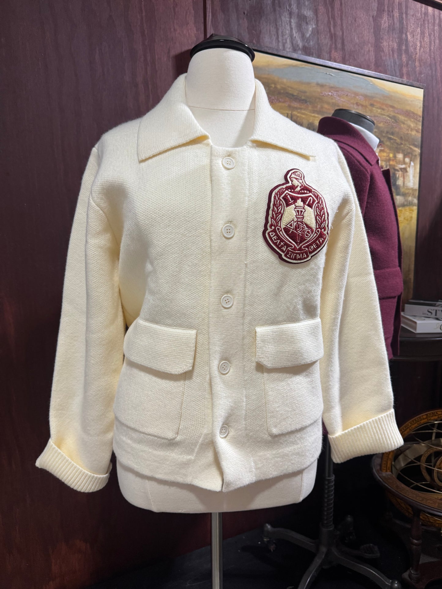 Diva Cream Winter Knit Jacket