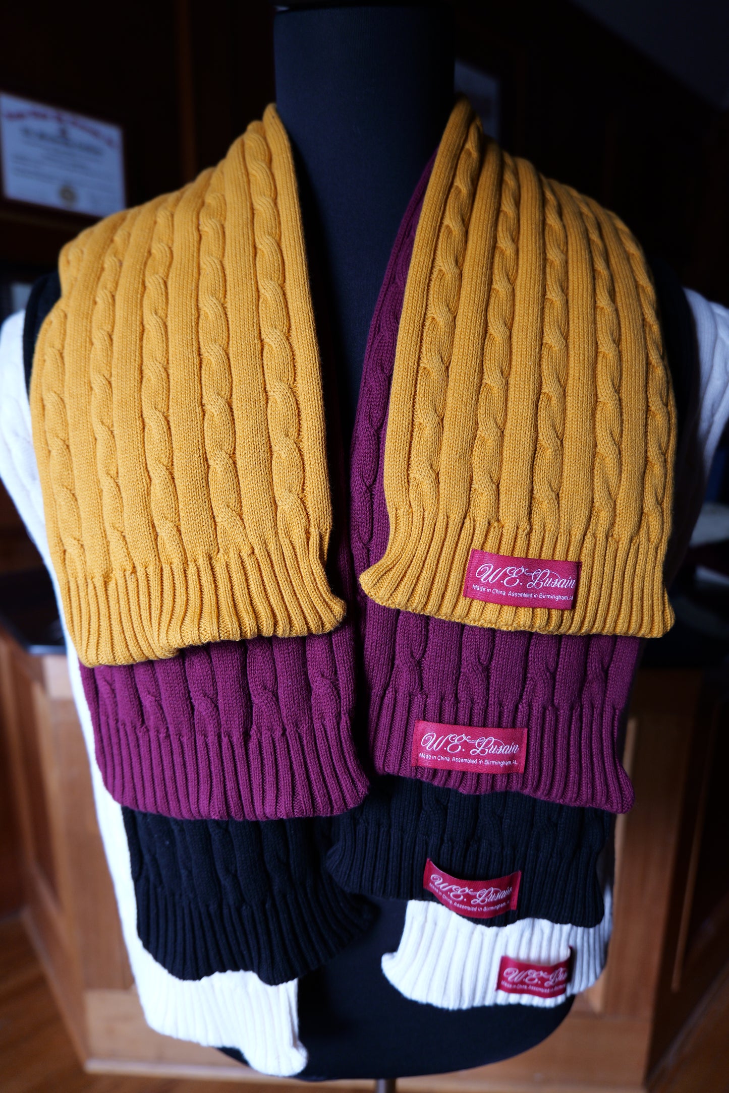 Cable Knit Scarf (4 Colors)