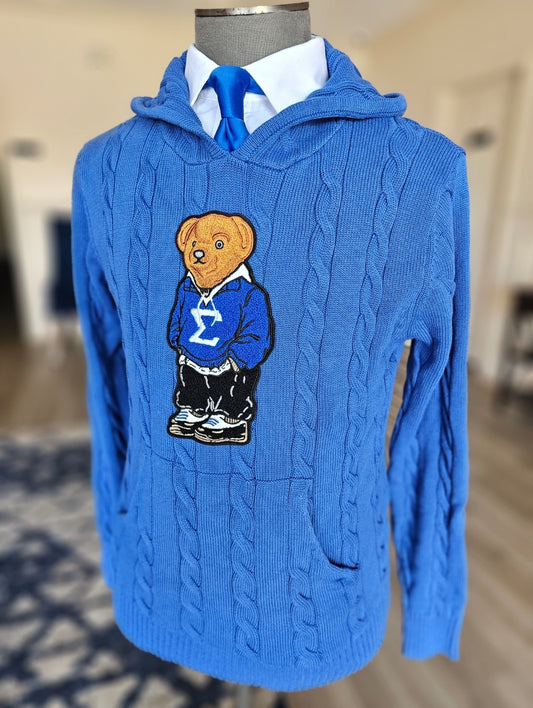 Bear Cable Knit Hoodie