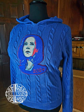 Vote! Blue Cable Hoodie