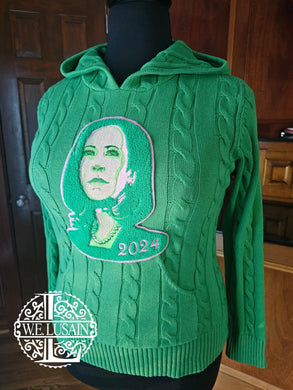 Vote! Green Cable Hoodie