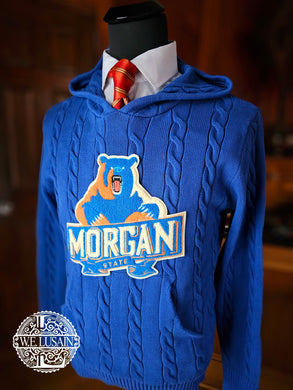 Morgan Cable Hoodie (Blue)