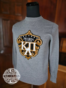 Peoria Gray Crew Sweater