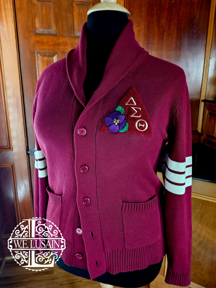 Crimson Shawl Cardigan 2 (Front Emblem Only)