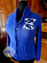 Load image into Gallery viewer, Zeta Shawl Cardigan (Front Emblem Only)