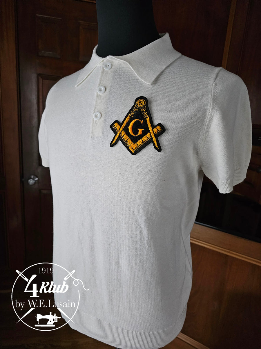 Masonic White Polo – 4Klub by W.E. Lusain