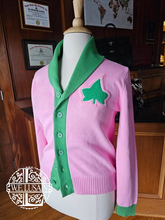 Pink Cardigan (Front Emblem Only)