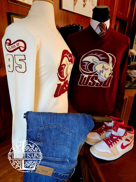 WSSU Class Vneck (Crimson or Cream)