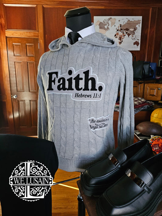 Faith Cable Knit Hoodie