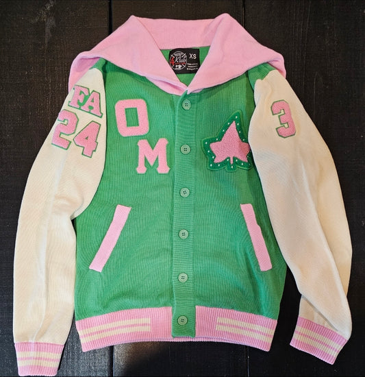 Hooded Varsity Cardigan (Personalized)