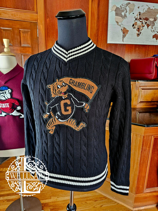 Grambling Cable Vneck