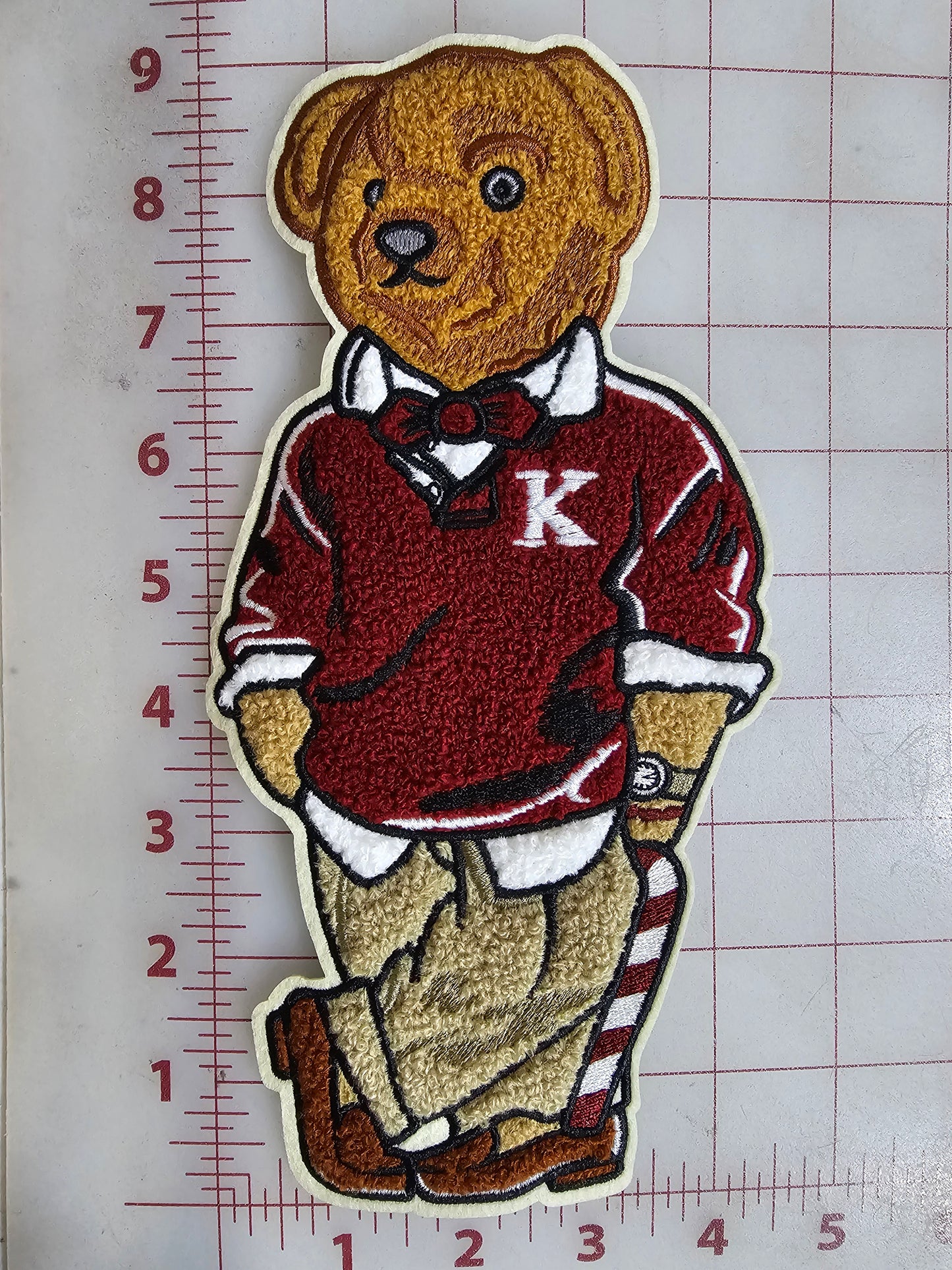 k023 - Preppy Bear Patch 9"