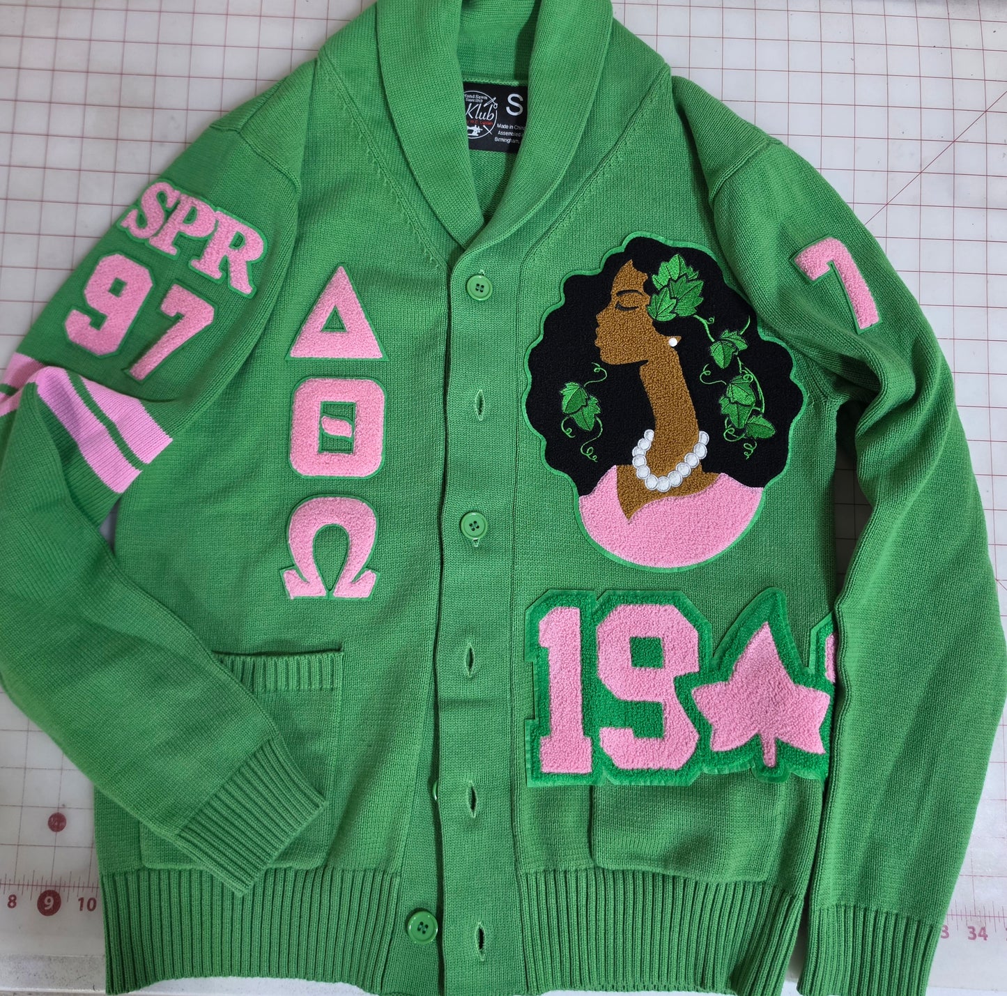 Pretty Patchwork Cardigan (Green)