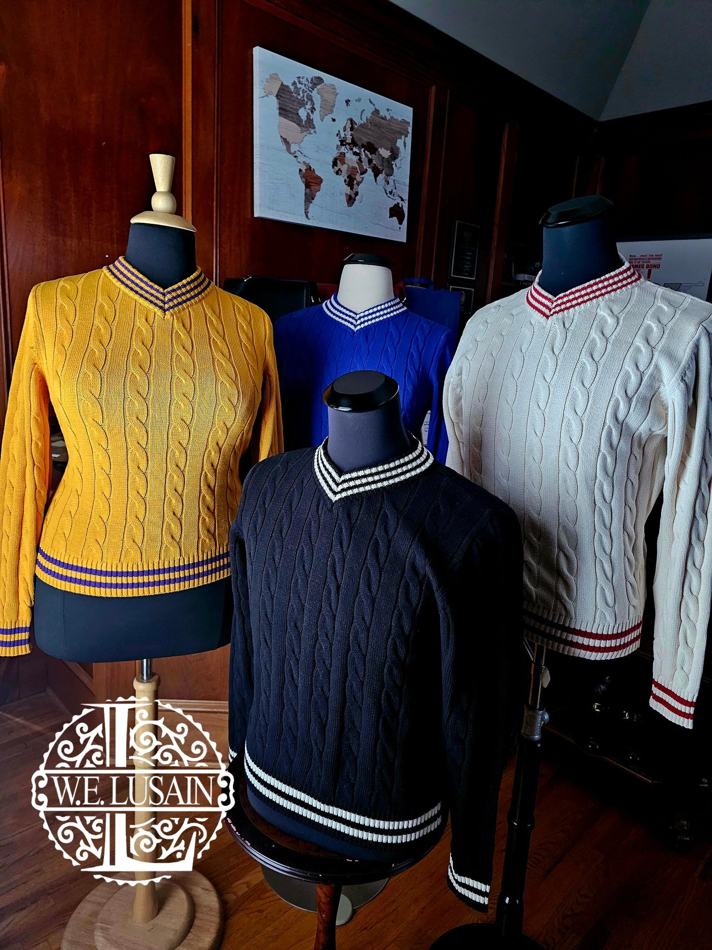 Cable Vneck (Unisex)