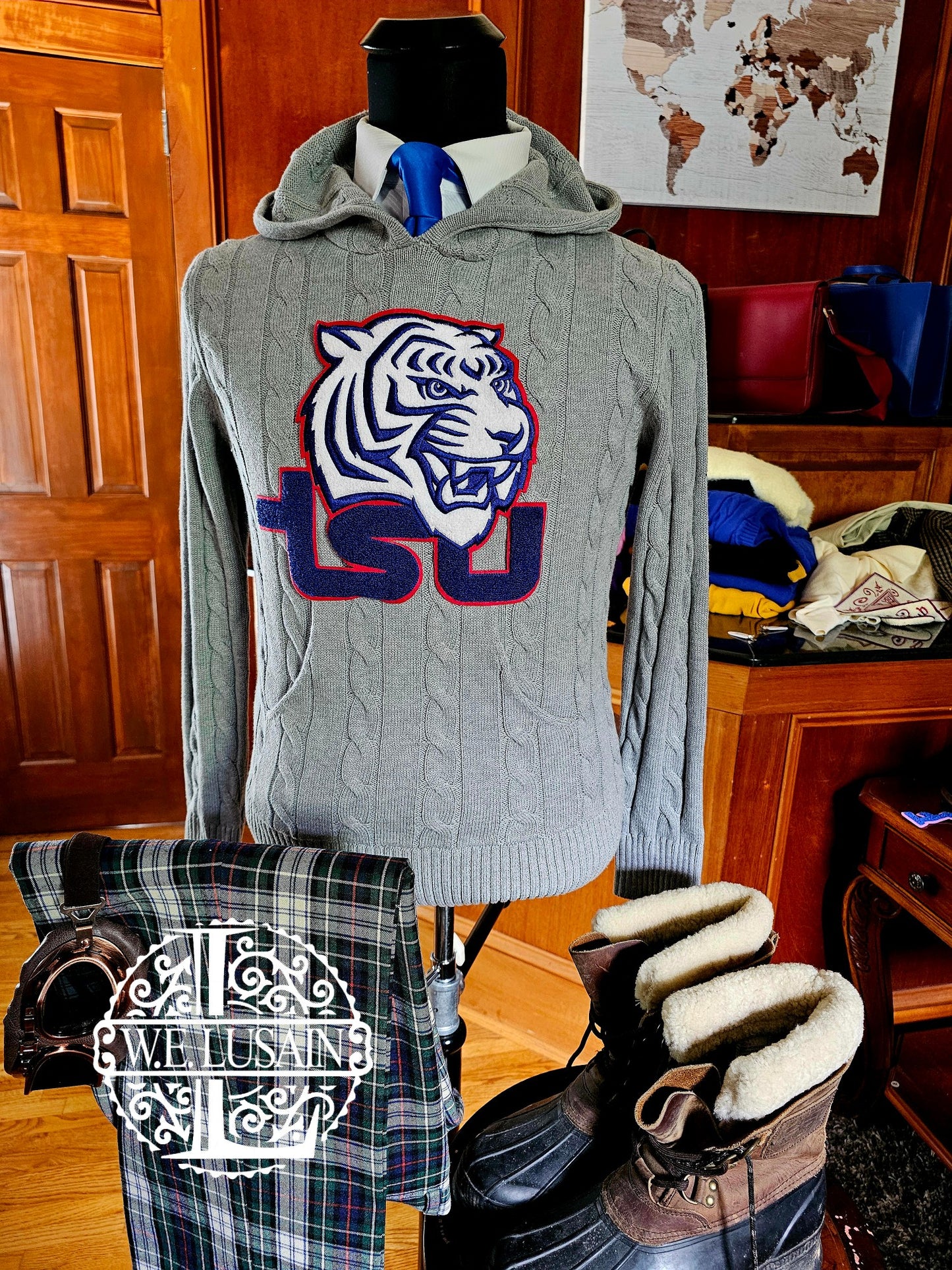 TSU Gray Hoodie - 4 Design Options