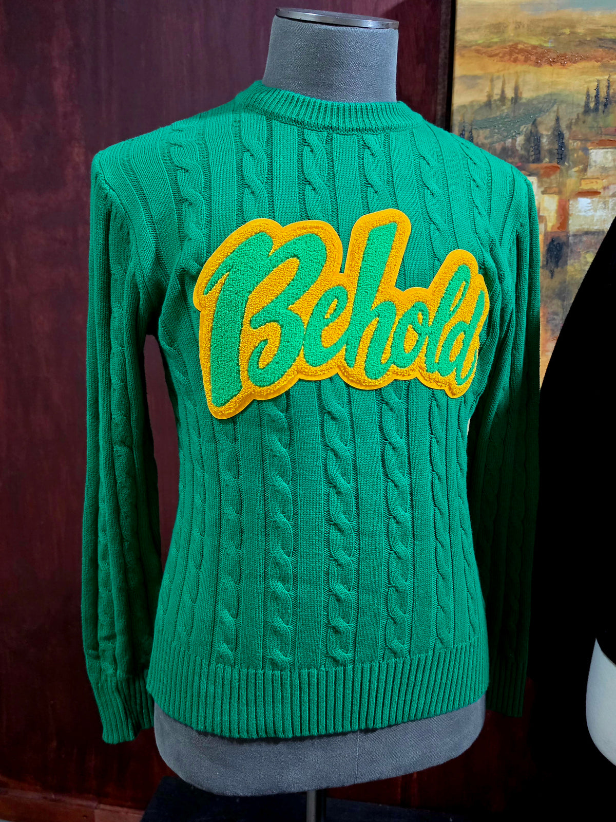 Behold the Cable Crewneck!