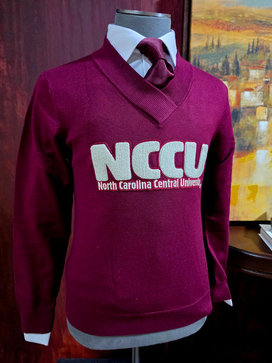 NCCU Crimson Vneck (Words)