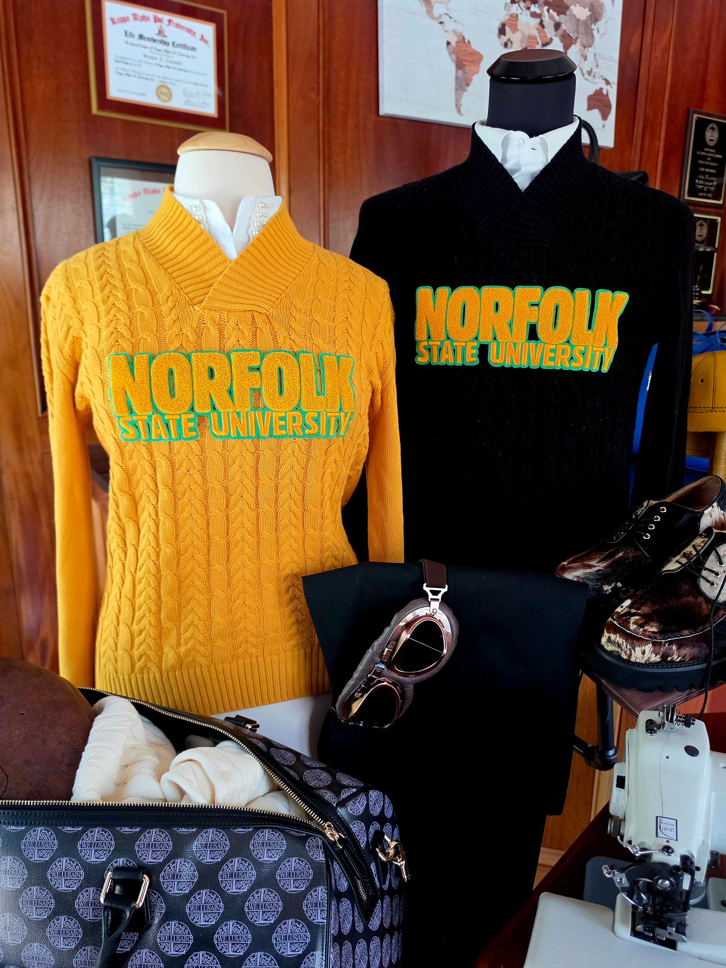 NSU Vneck (Gold or Black Words)
