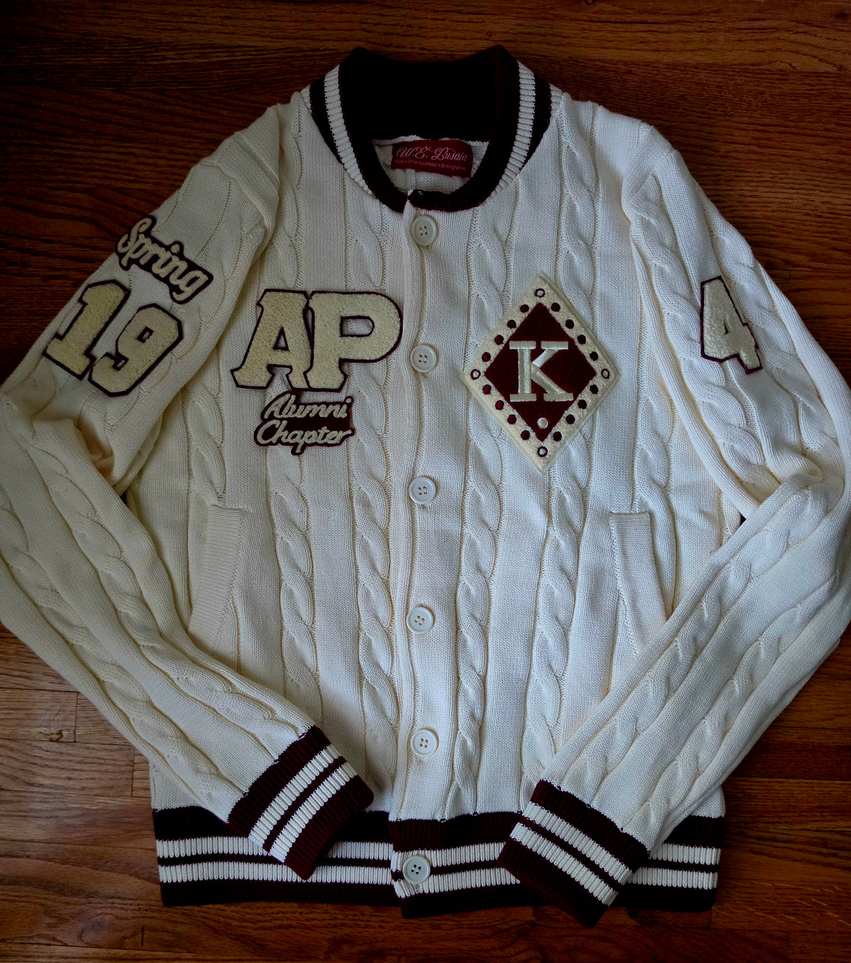 Cream Varsity (Personalized)