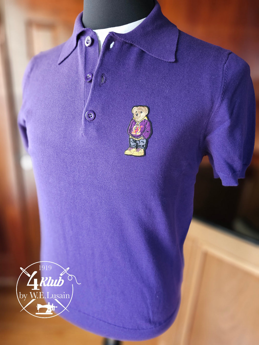 Omega Bear Purple Polo