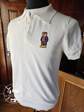 Load image into Gallery viewer, Omega Bear White Polo